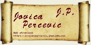 Jovica Perčević vizit kartica